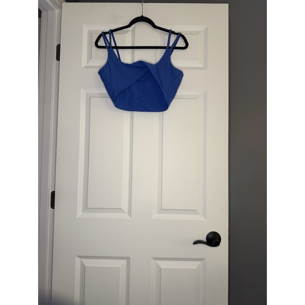 Unbranded 2 Piece Activewear Bra Biker Shorts Xl Blue Nwot - Picture 2 of 4